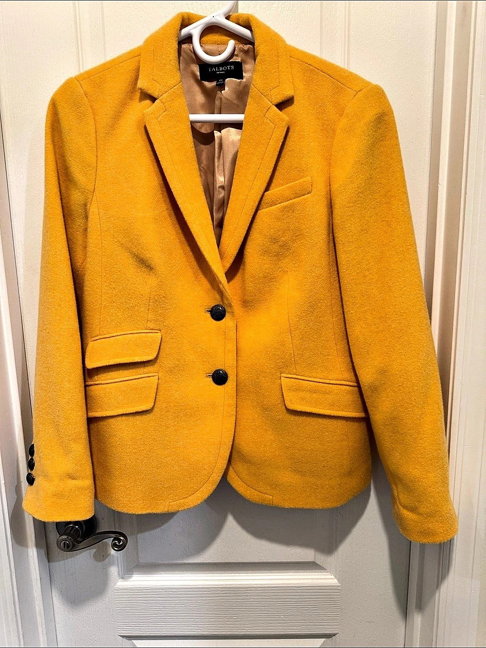 Talbots Yellow Wool Blend Blazer Size 10P